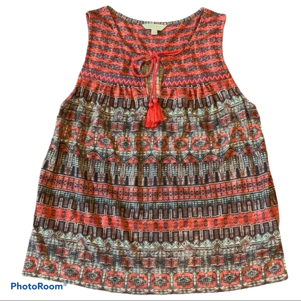 Lucky Brand | Keyhole Tie Tank EUC